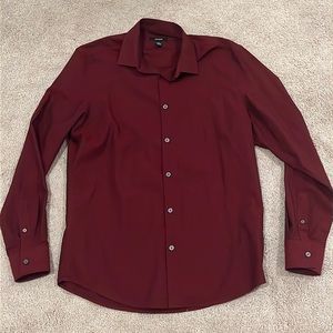 Men’s small burgundy dress shirt! Hardly worn!